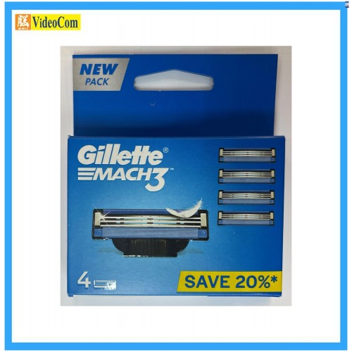 GILLETTE 吉列 MACH3 4N CARTRIDGES 4個剃鬚刀片   

